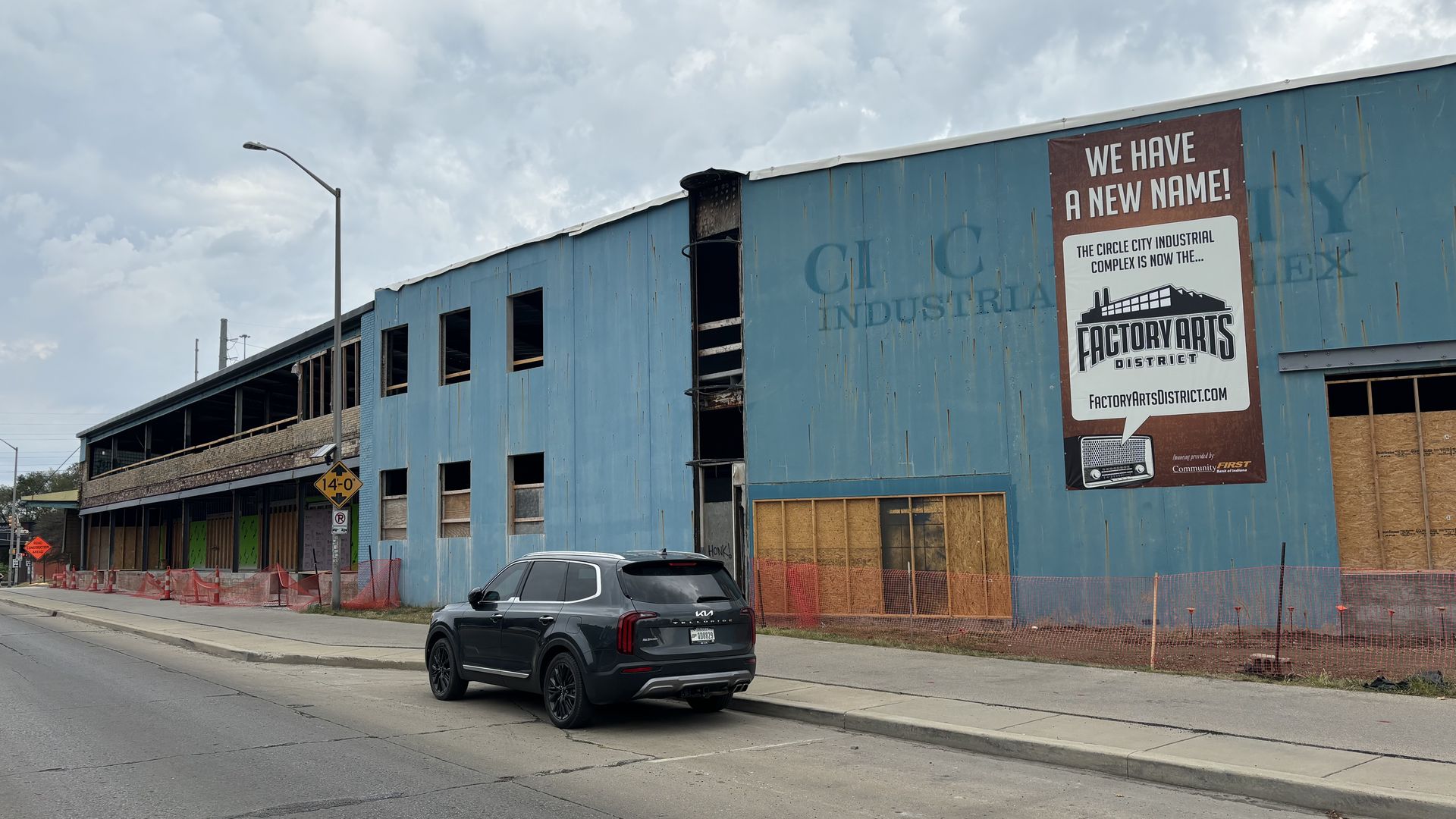 A building with a sign on it