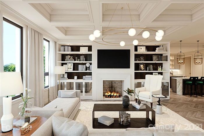 The Regent at Eastover fireplace and built ins