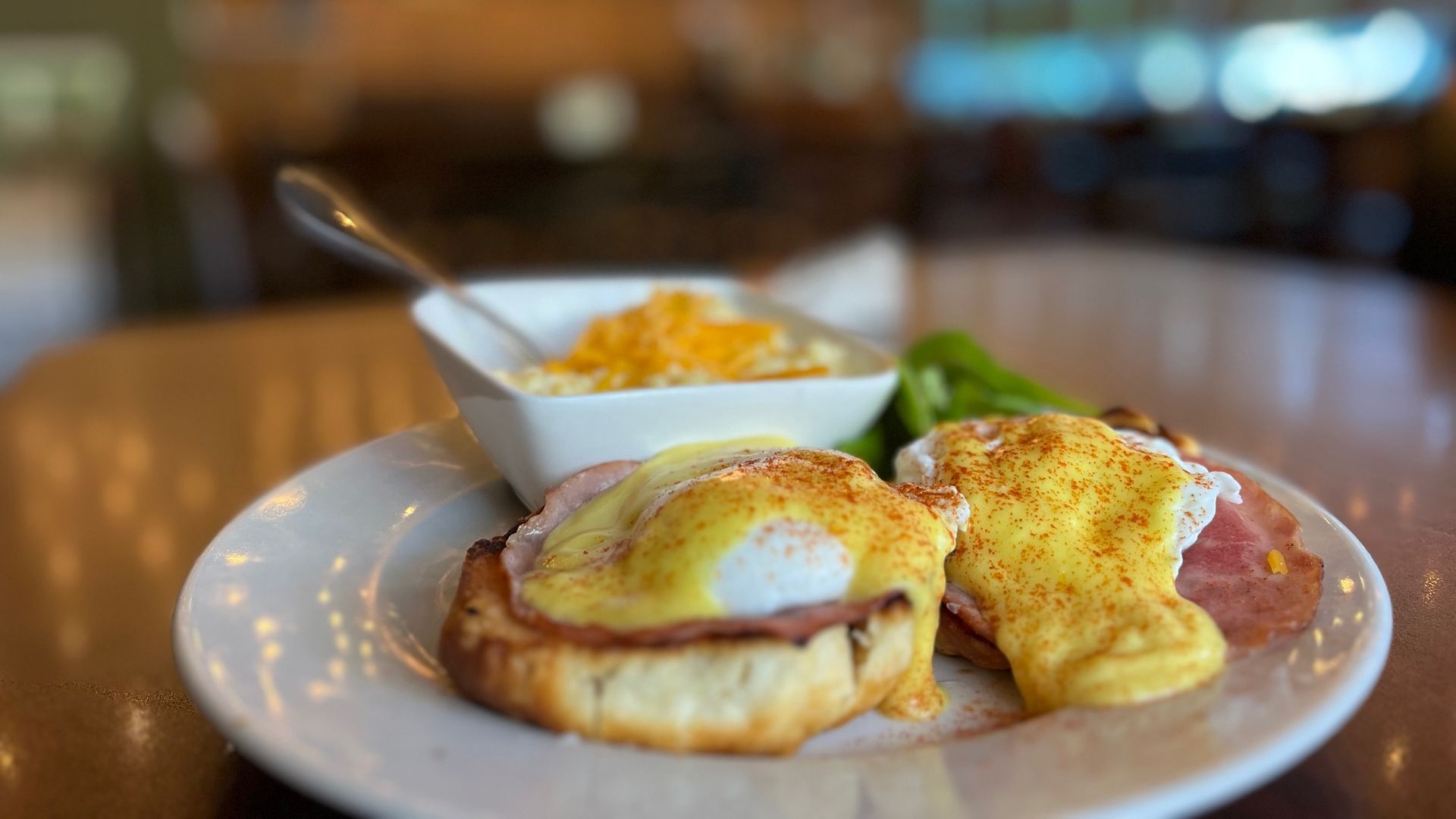 The eggs benedict at Plowman's.