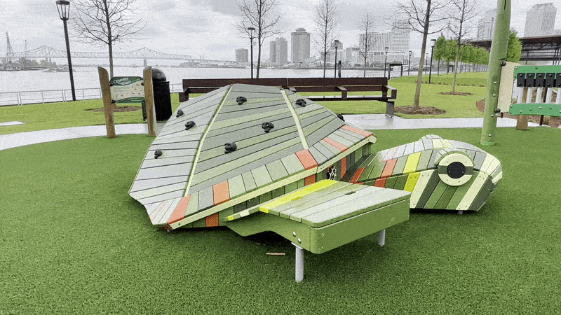 Image shows a turtle playground.