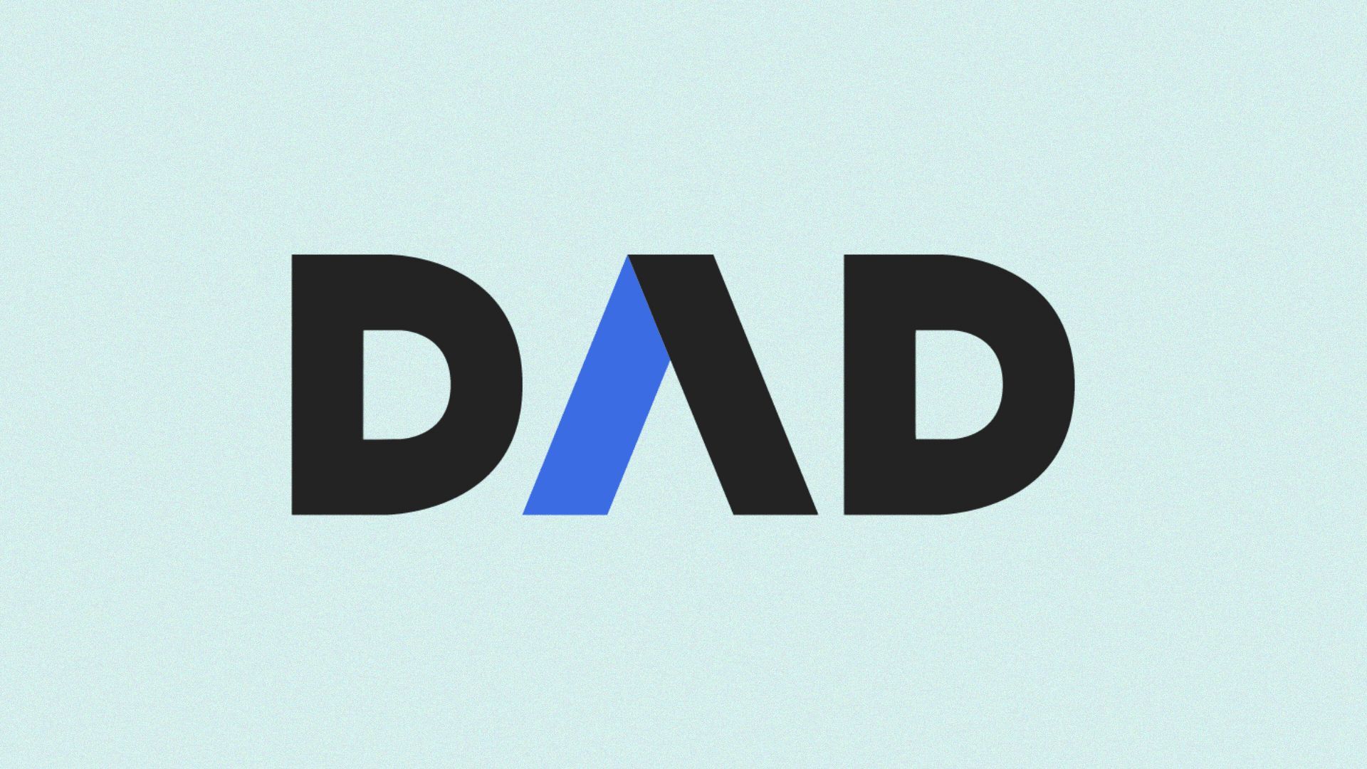 Illustration of the word "Dad" with the Axios logo as the A.