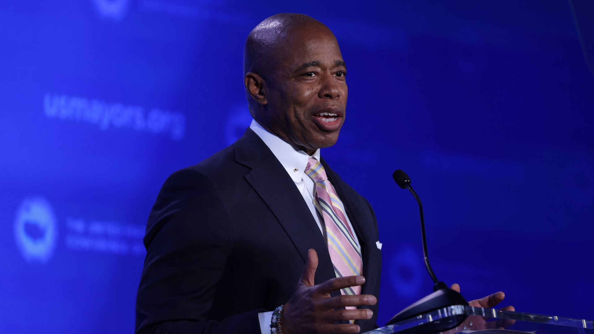 Photo of Eric Adams speaking