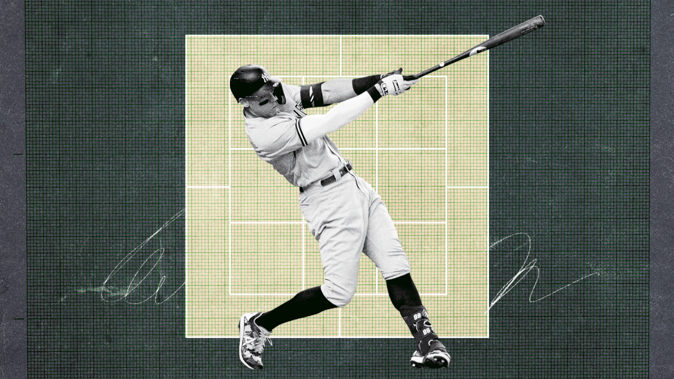 New York Yankees Aaron Judge 62 clean Home Run 