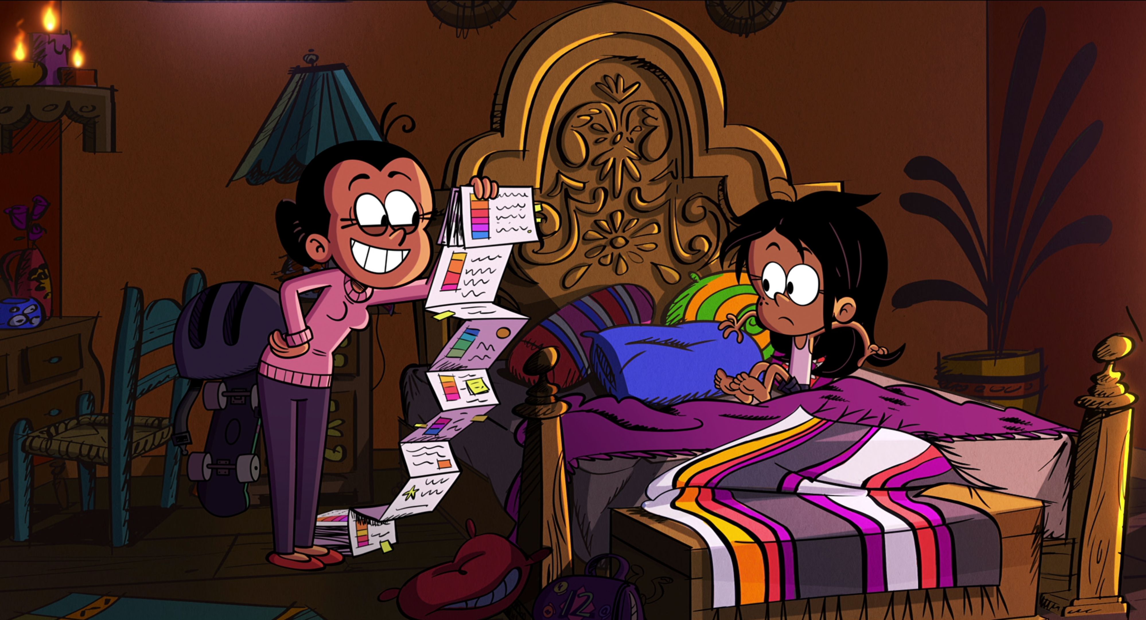 Ronnie Anne Santiago, a 12-year-old, is confronted by her mom, Maria Santiago, with a full schedule during their trip in Mexico.