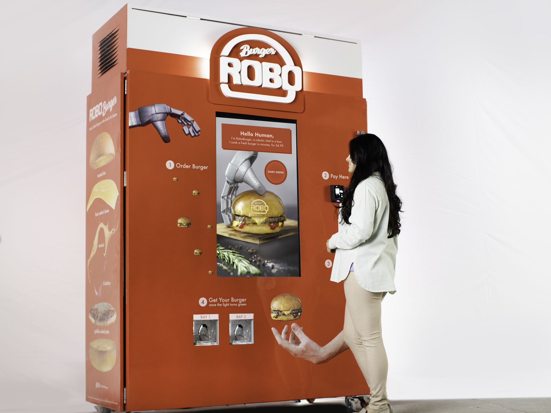 The hamburger vending machine has arrived