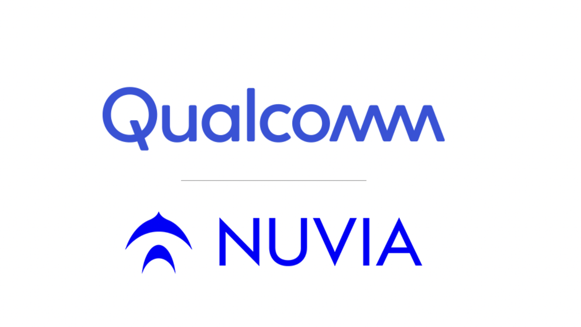 An image of the Qualcomm and Nuvia logos