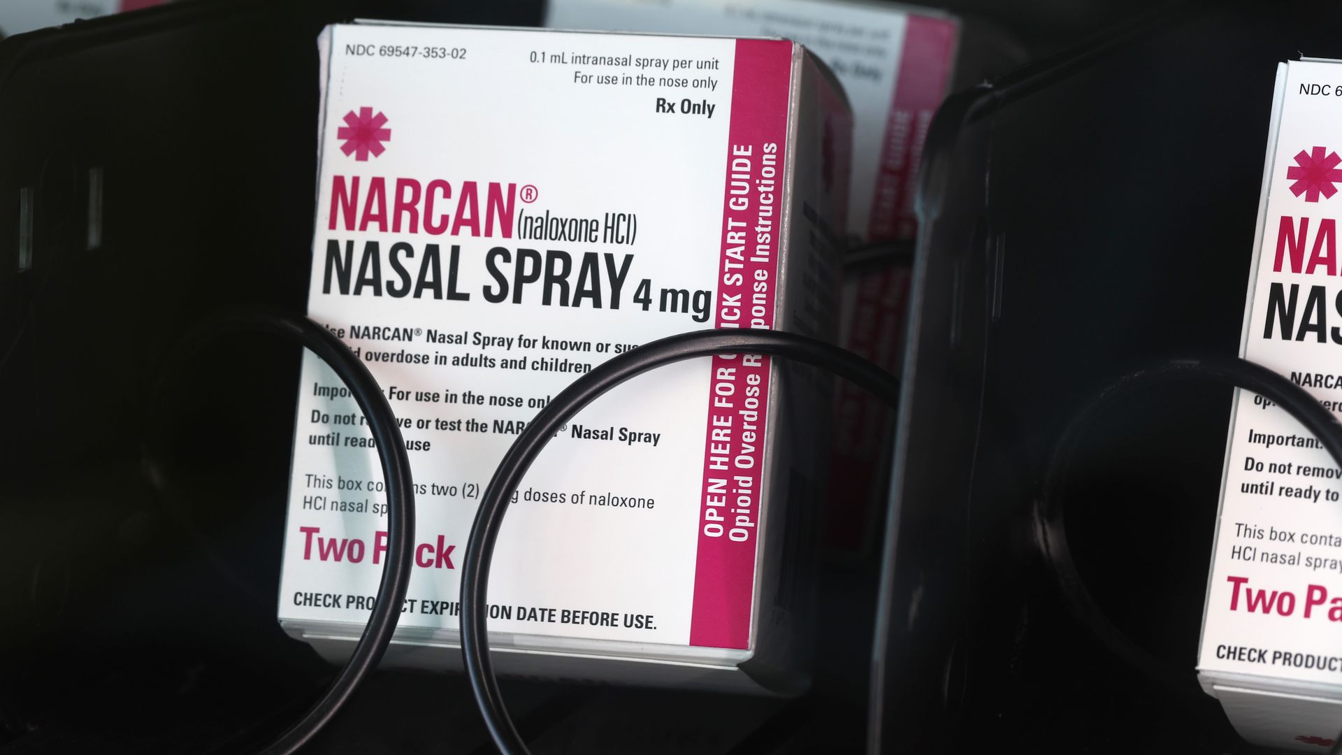 Narcan nasal spray in a vending machine