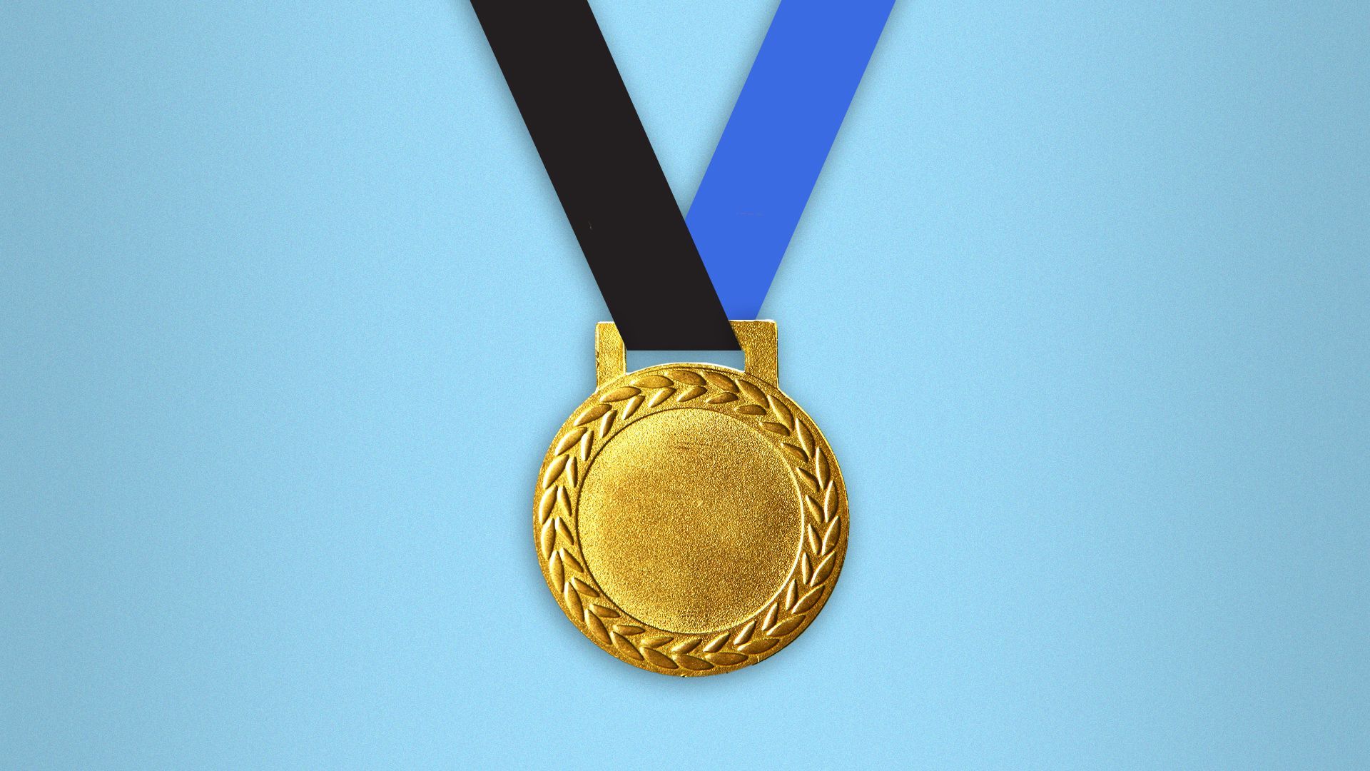 Illustration of an award medal with the Axios "A" making the neck ribbons.