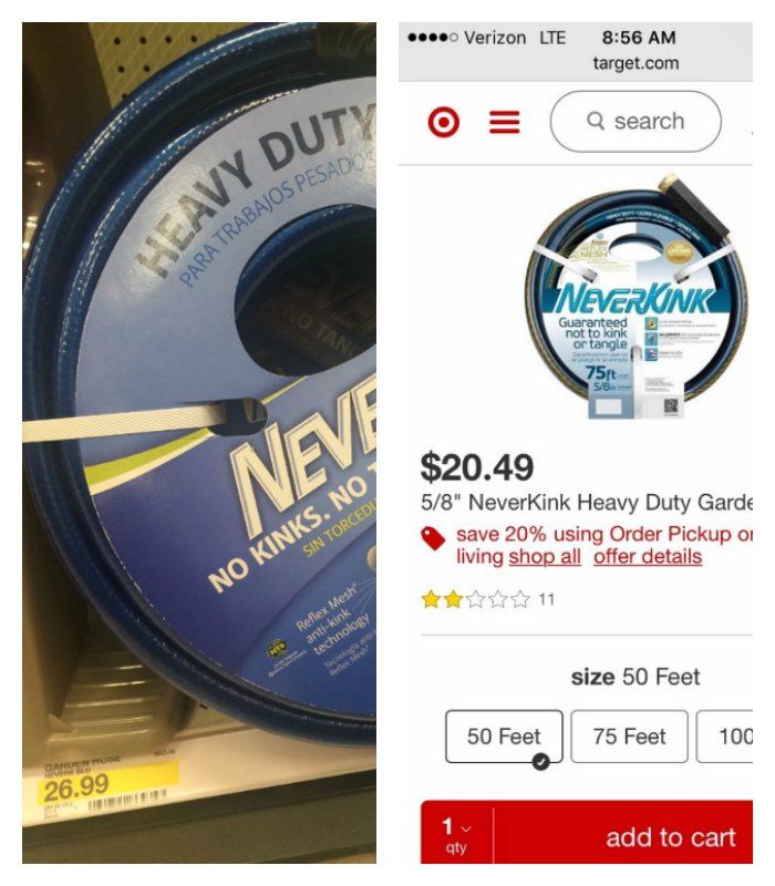 target price comparison