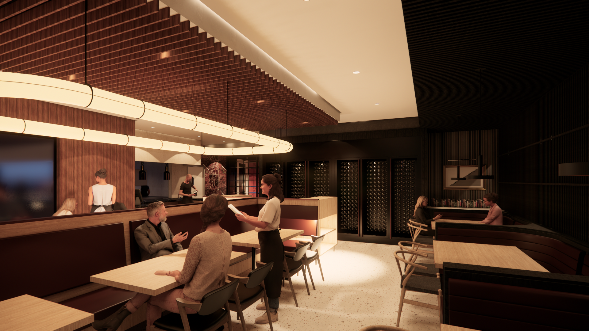 The dining room of Crawford Brothers