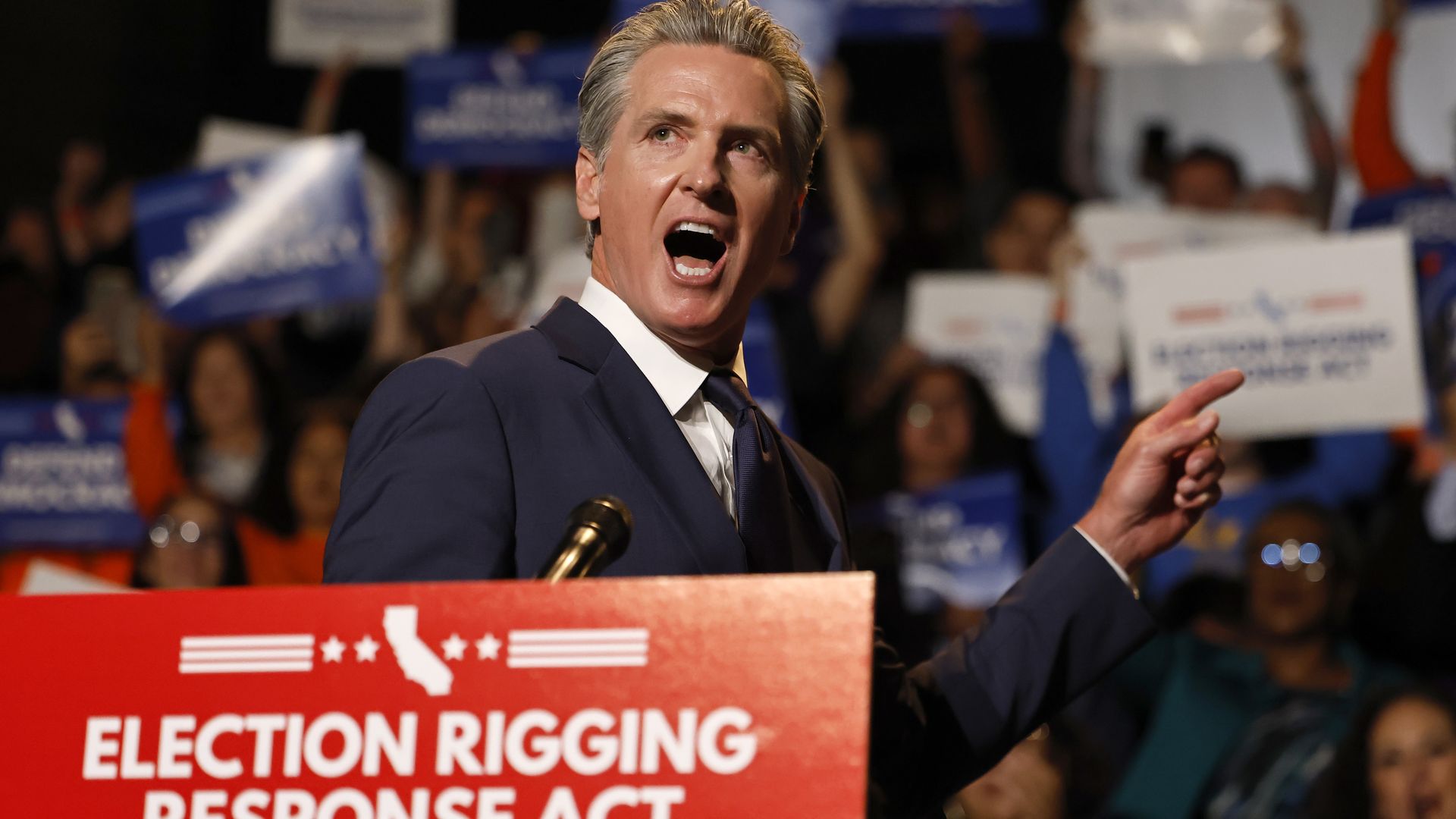 Gavin Newsom unveiling California legislation to combat Texas partisan redistricting