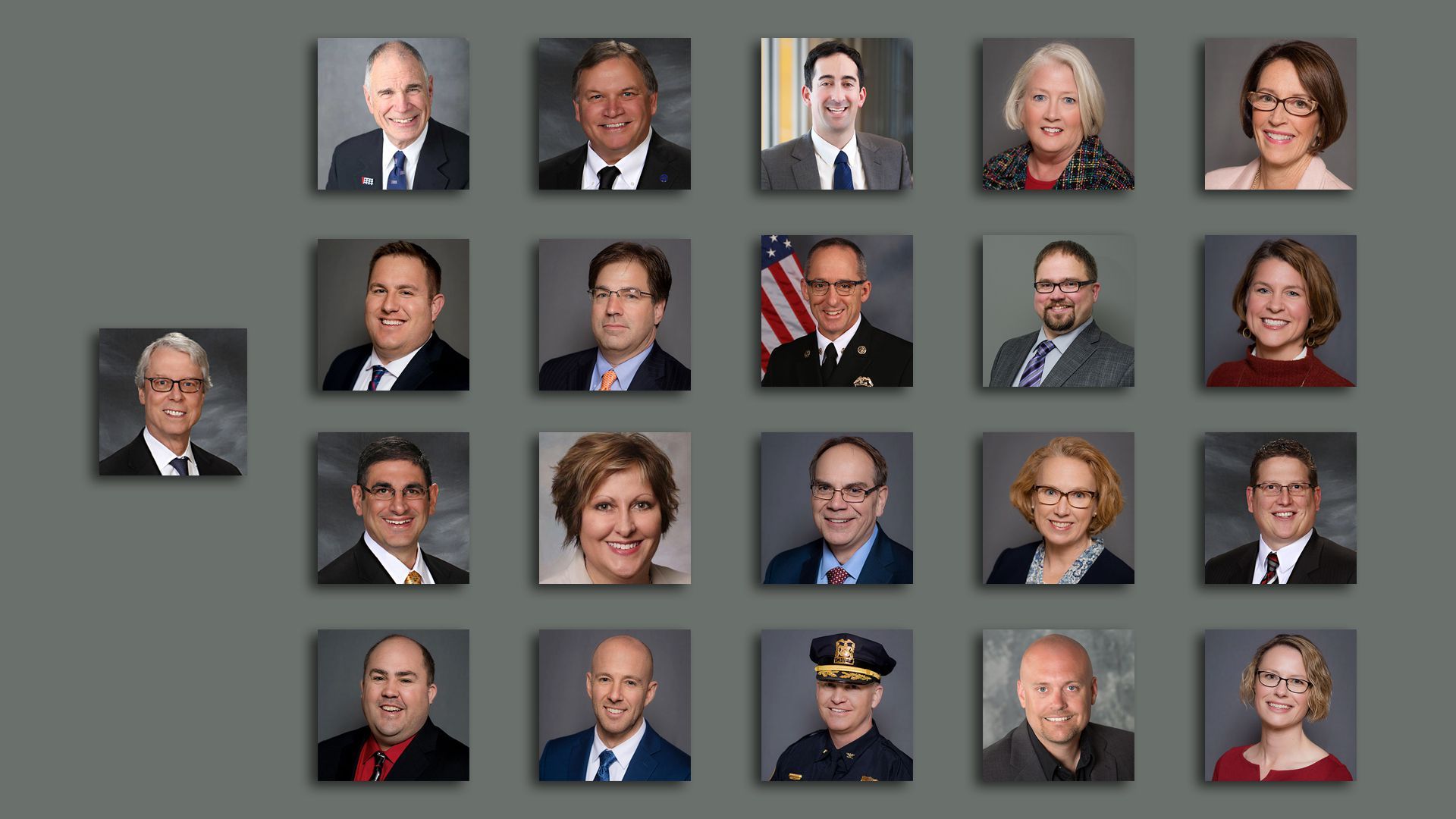 A chart of Des Moines City Council and top department leaders.