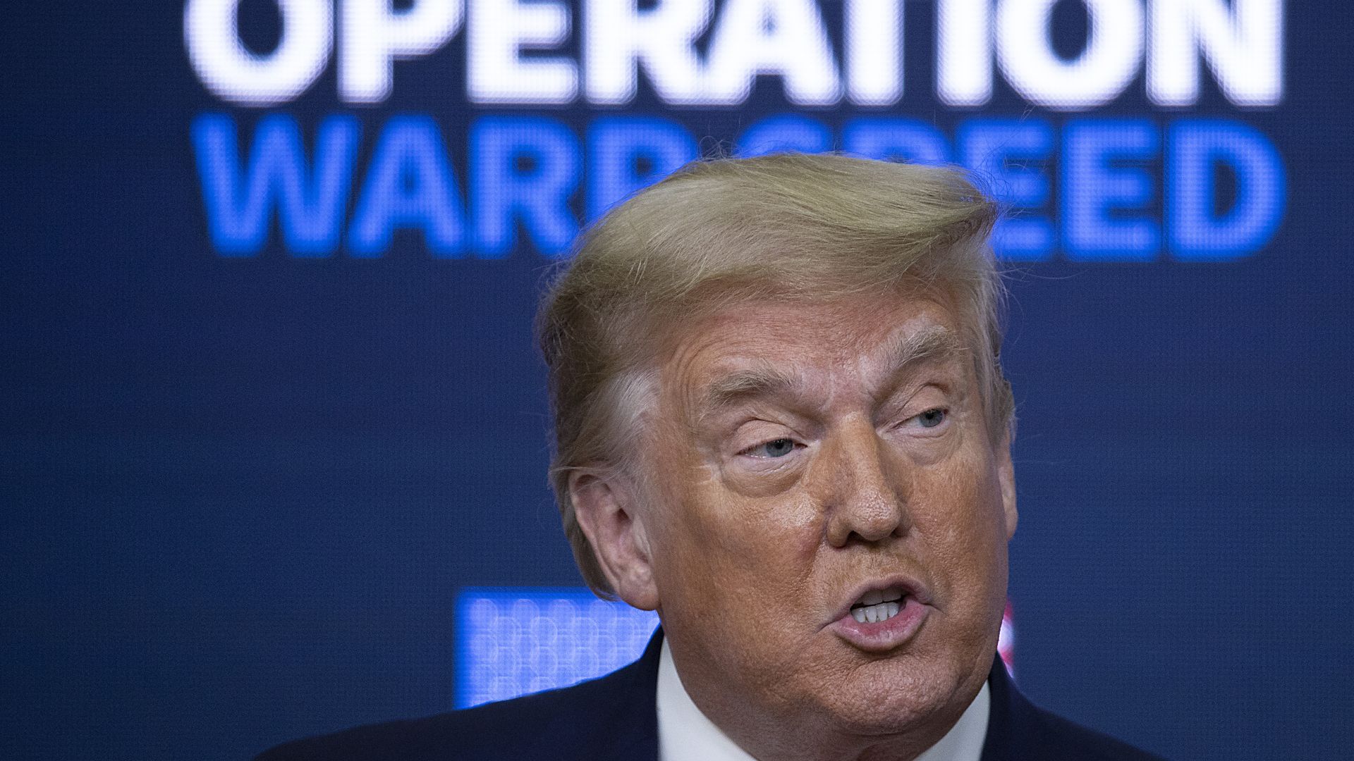 President Donald Trump speaks at the Operation Warp Speed Vaccine Summit on December 08