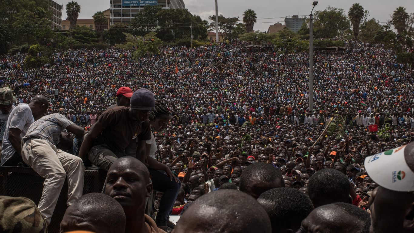 Kenyan opposition leader holds 