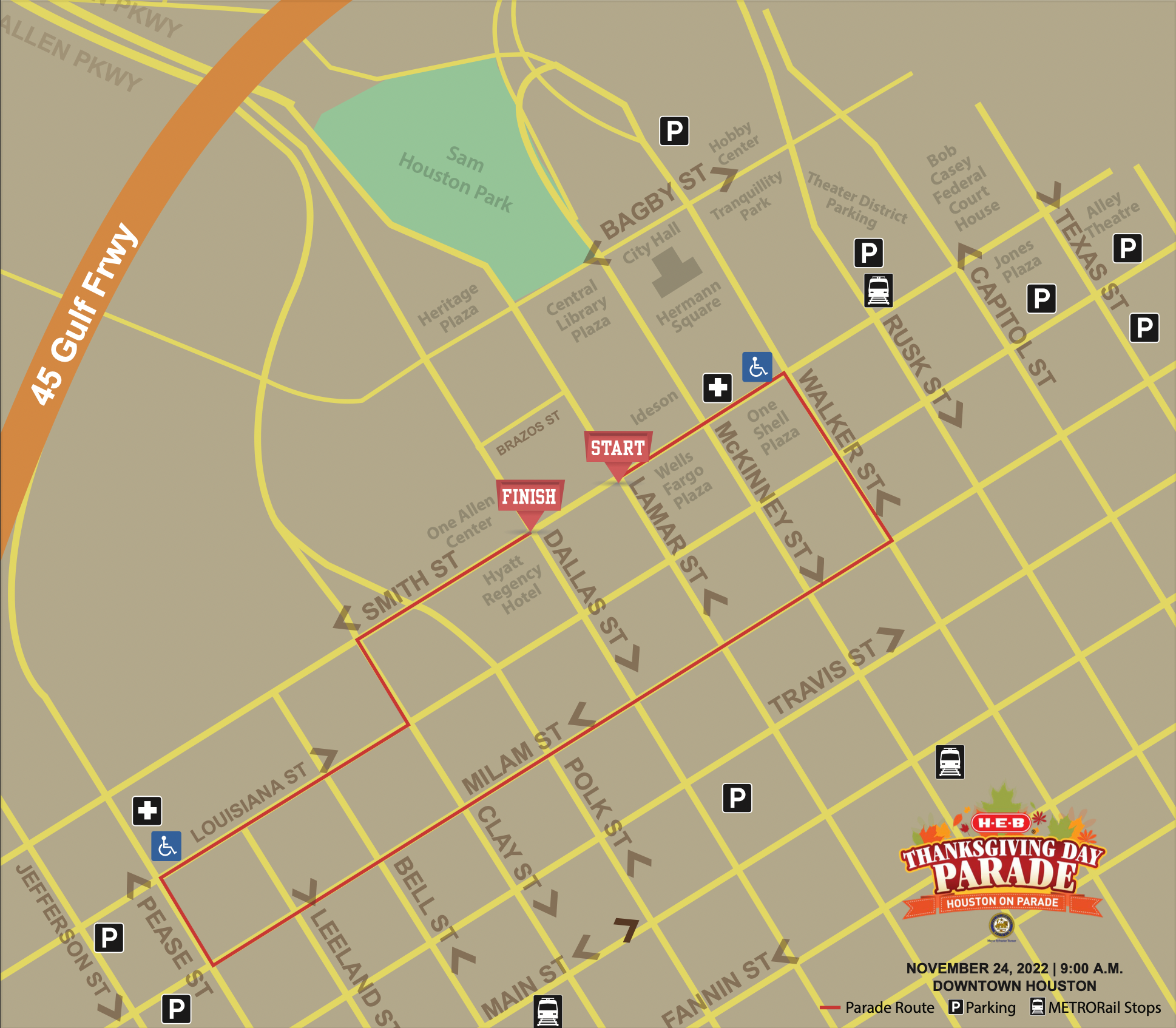 Map of the parade route