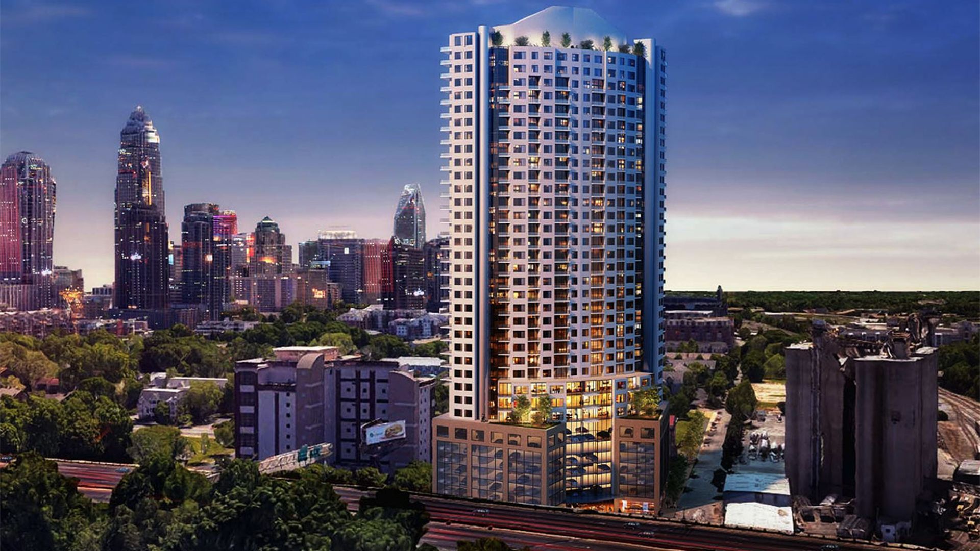37-story uptown condo apartment tower