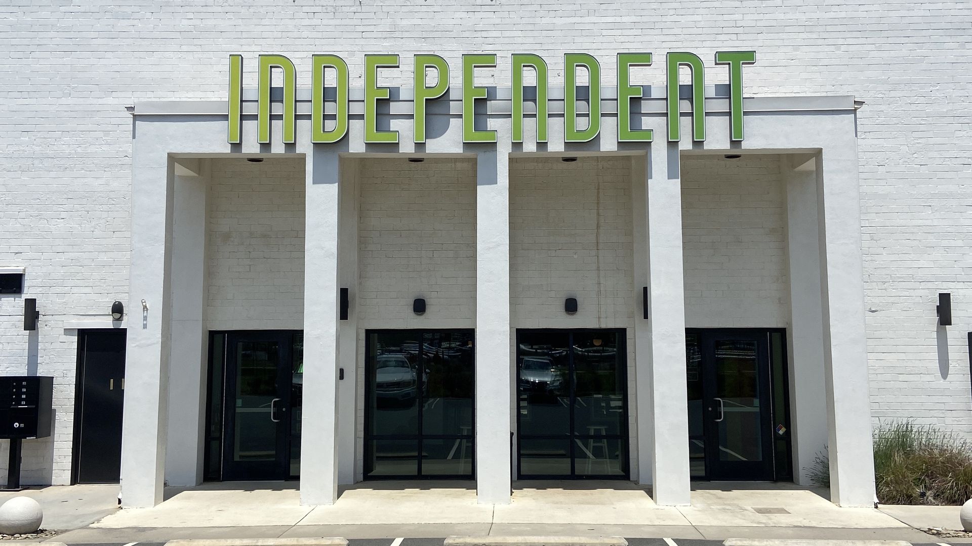"INDEPENDENT" spelled out in front of IPH near NoDa.