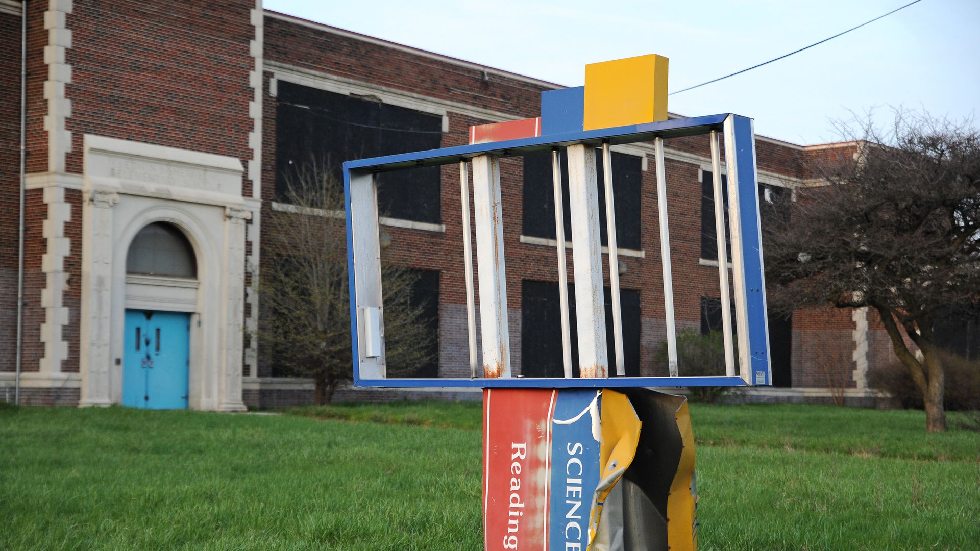 An abandoned building in Detroit