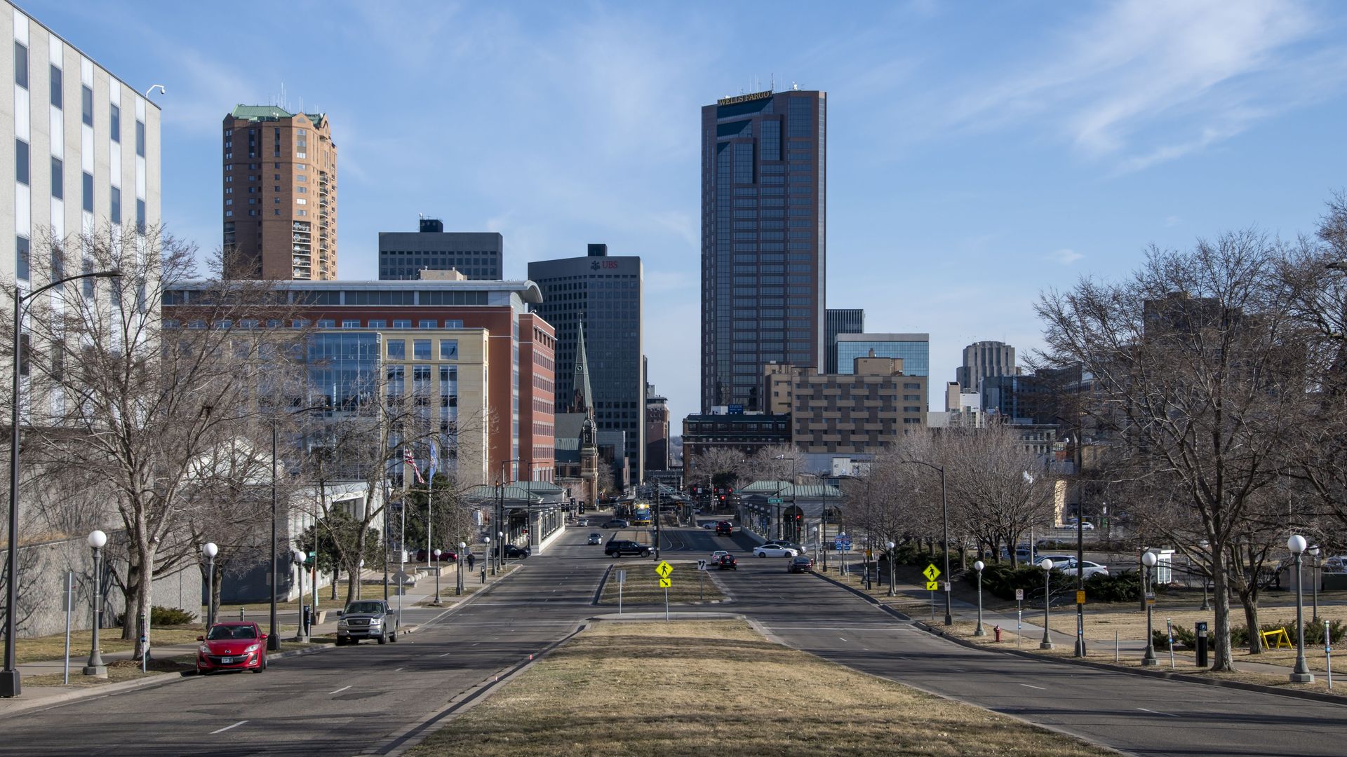 A view of downtown st paul skyline 