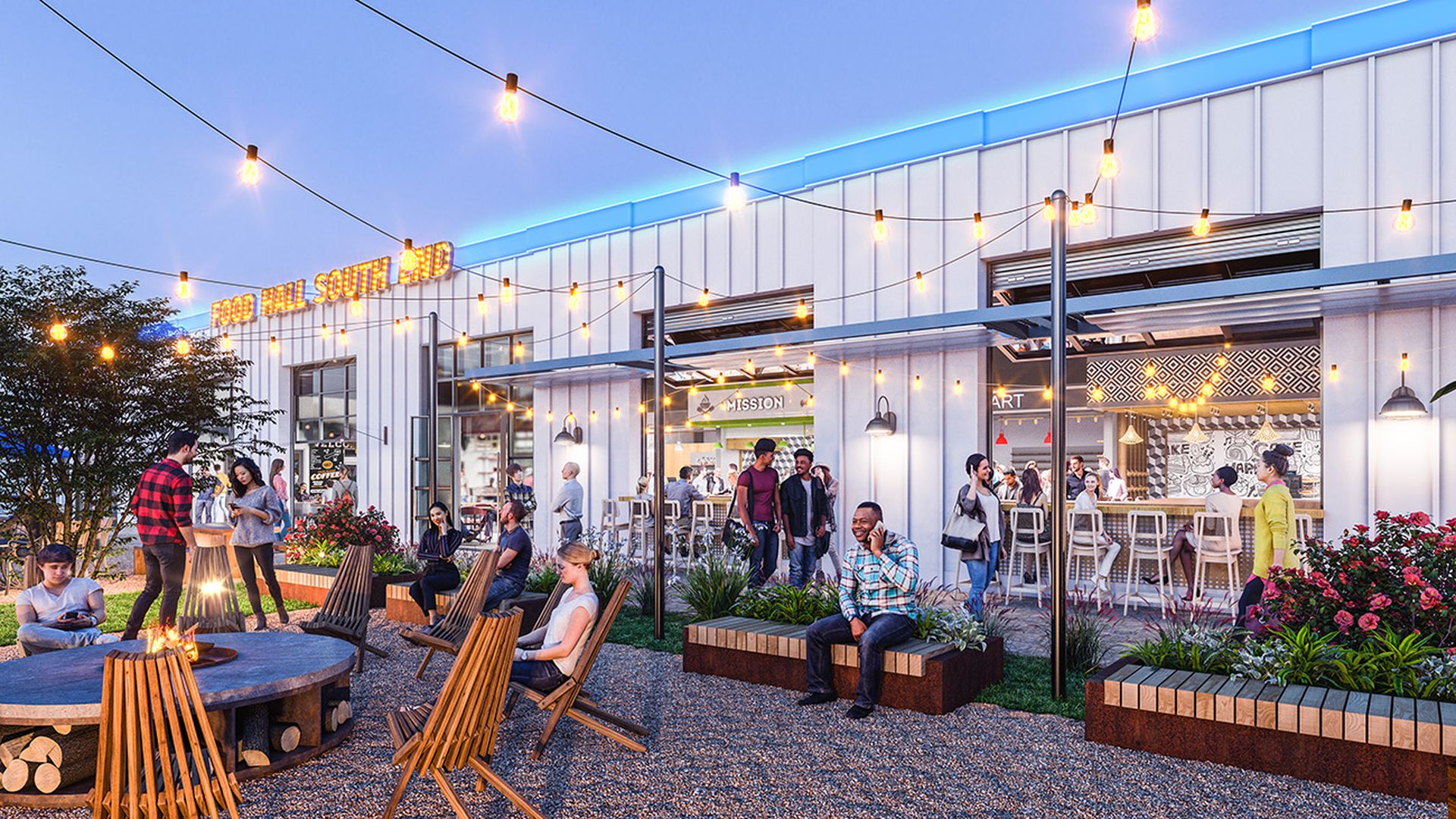 rendering food hall south end