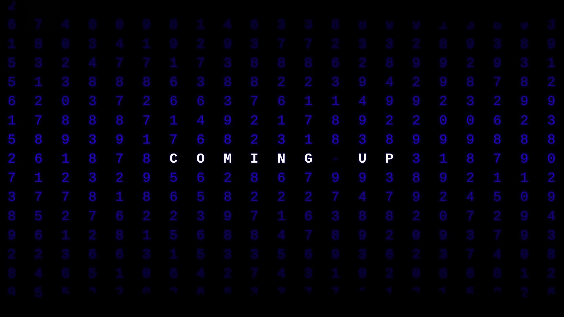 coming up