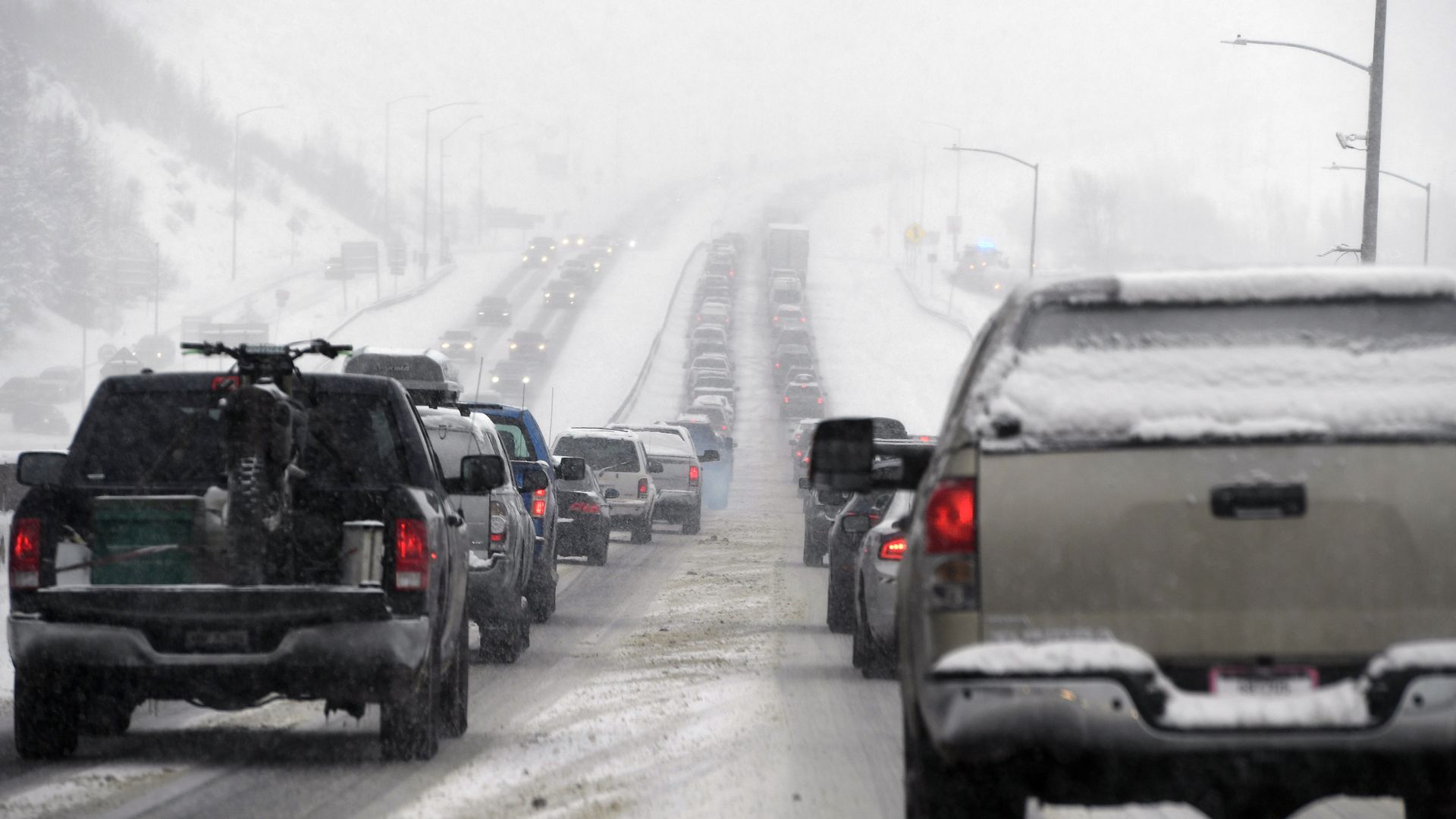 Traffic eastbound on I-70 near Silverthorne in 2019. Photo: Helen H. Richardson/Denver Post via Getty Images