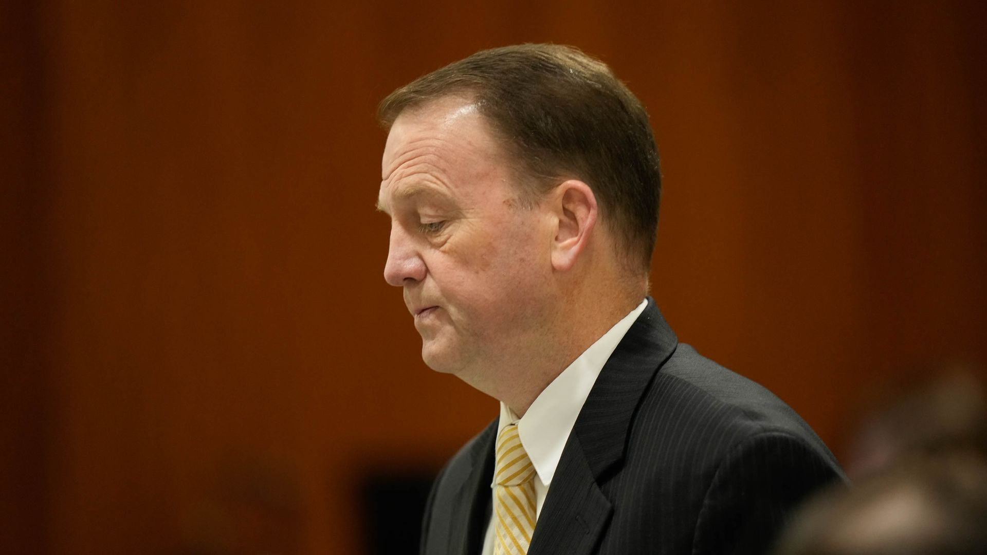 PROVO, UTAH - JUNE 12: Deputy Utah County Attorney Christopher Ballard appears in court during a hearing for Tyler Robinson, accused in the fatal shooting of Charlie Kirk, at 4th District Court on June 12, 2026 in Provo, Utah. (Photo by Francisco Kjolseth-Pool/Getty Images)