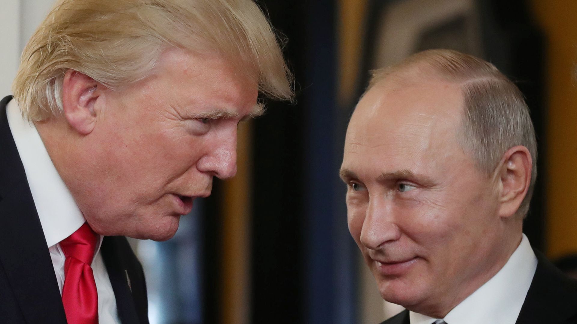 Donald Trump speaks with Vladimir Putin.