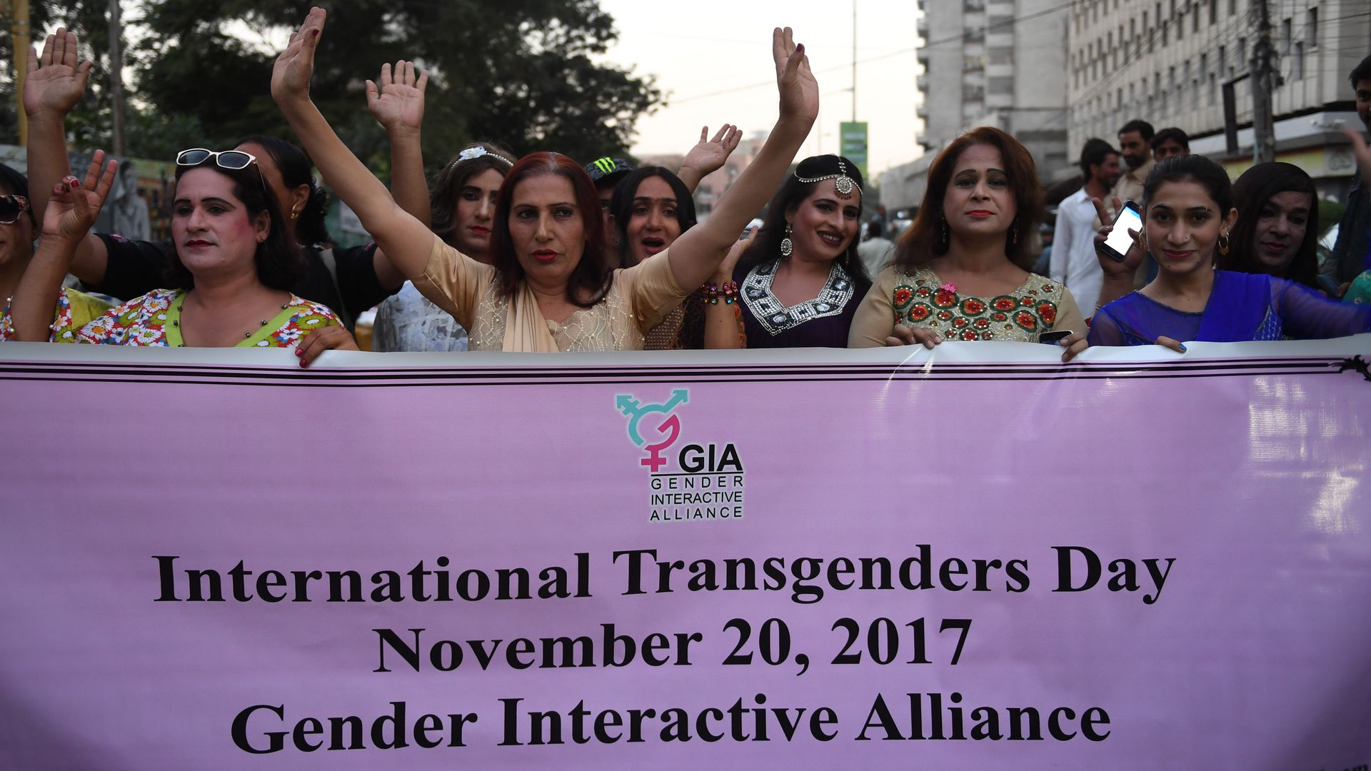 Pakistani transgender activists.