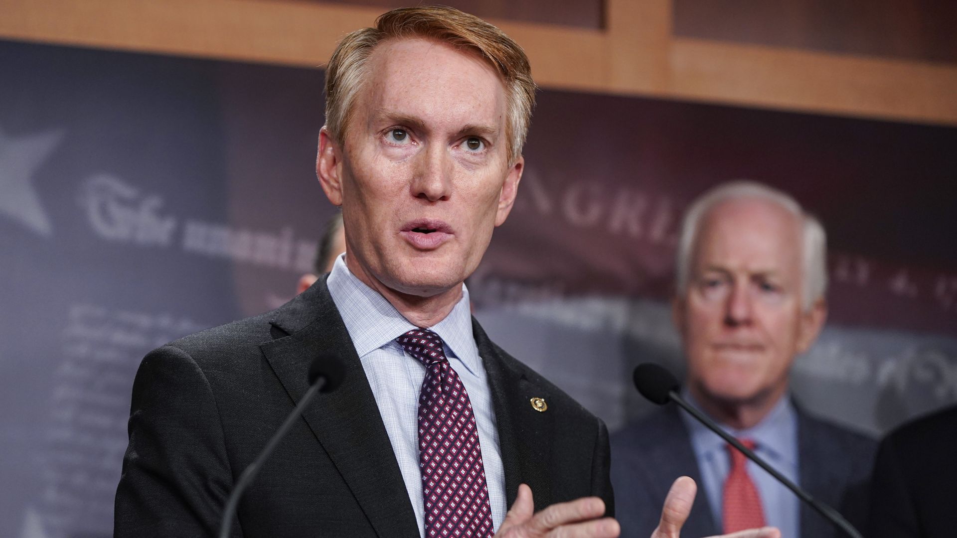 Senator James Lankford (R-OK) speaks about his opposition to the "For The People Act" on June 17, 2021.