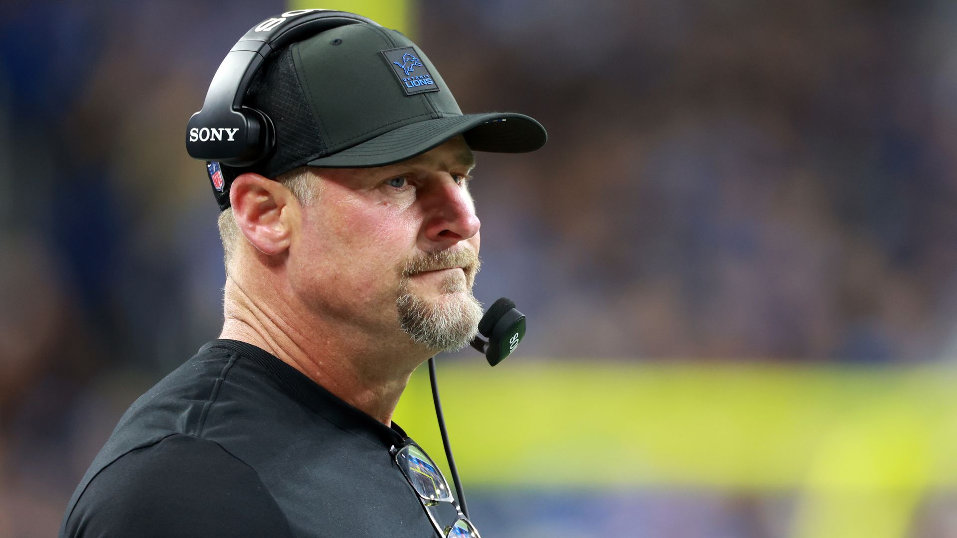 Dan Campbell on the sidelines against the New York Giants in November. 