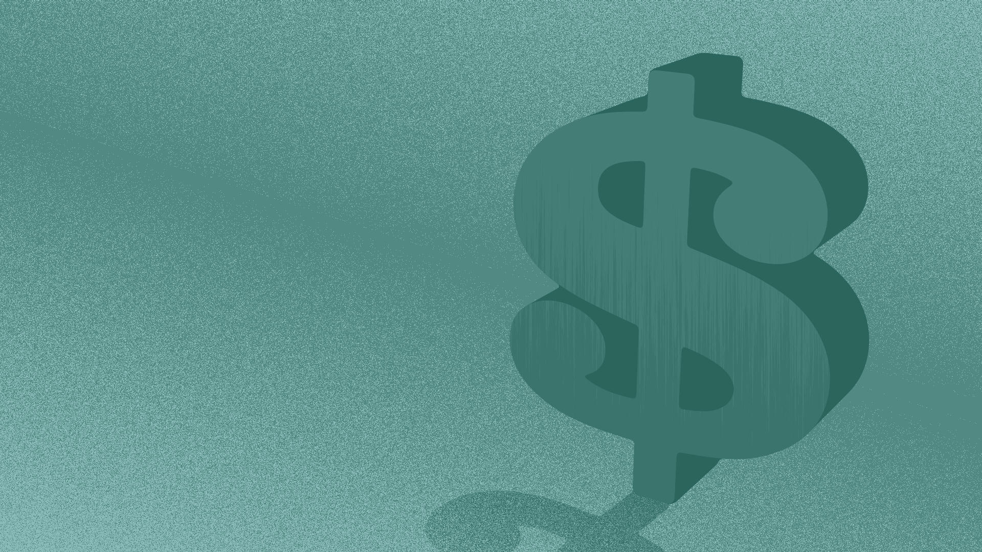 Animated illustration of a dollar sign being scanned by lasers. 