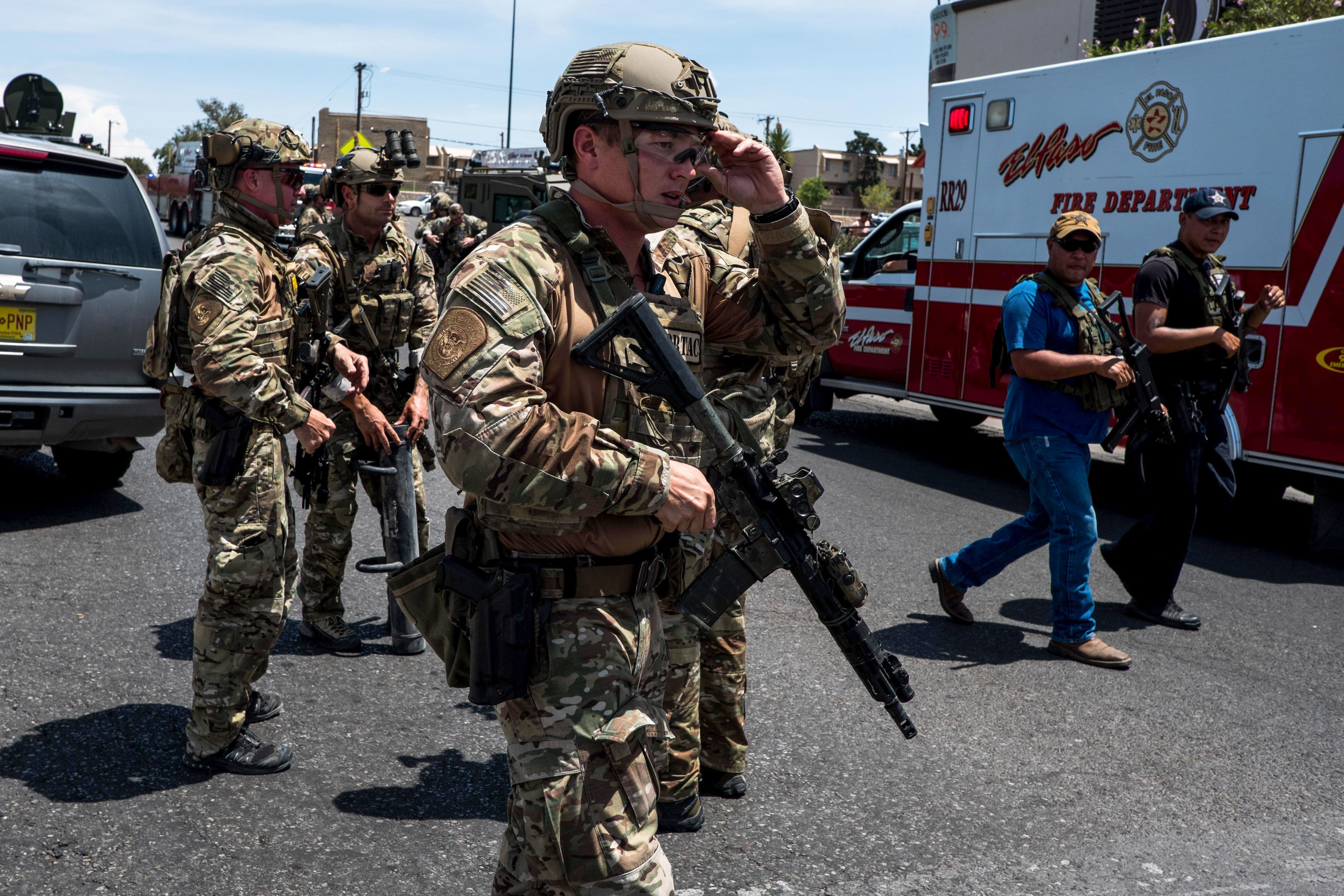 SWAT team responding to mass shooting