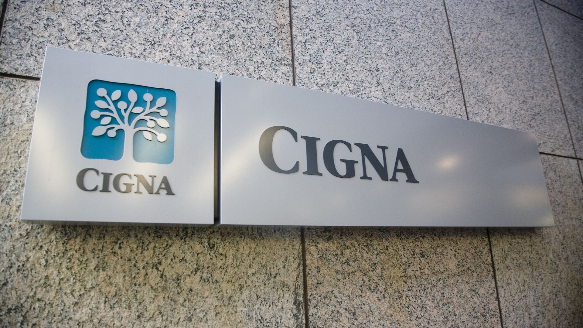 Sign outside of Cigna headquarters.