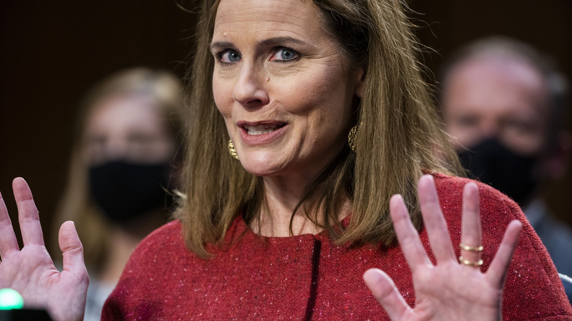 Judge Amy Coney Barrett testifies at her confirmation hearing for a seat on the Supreme Court