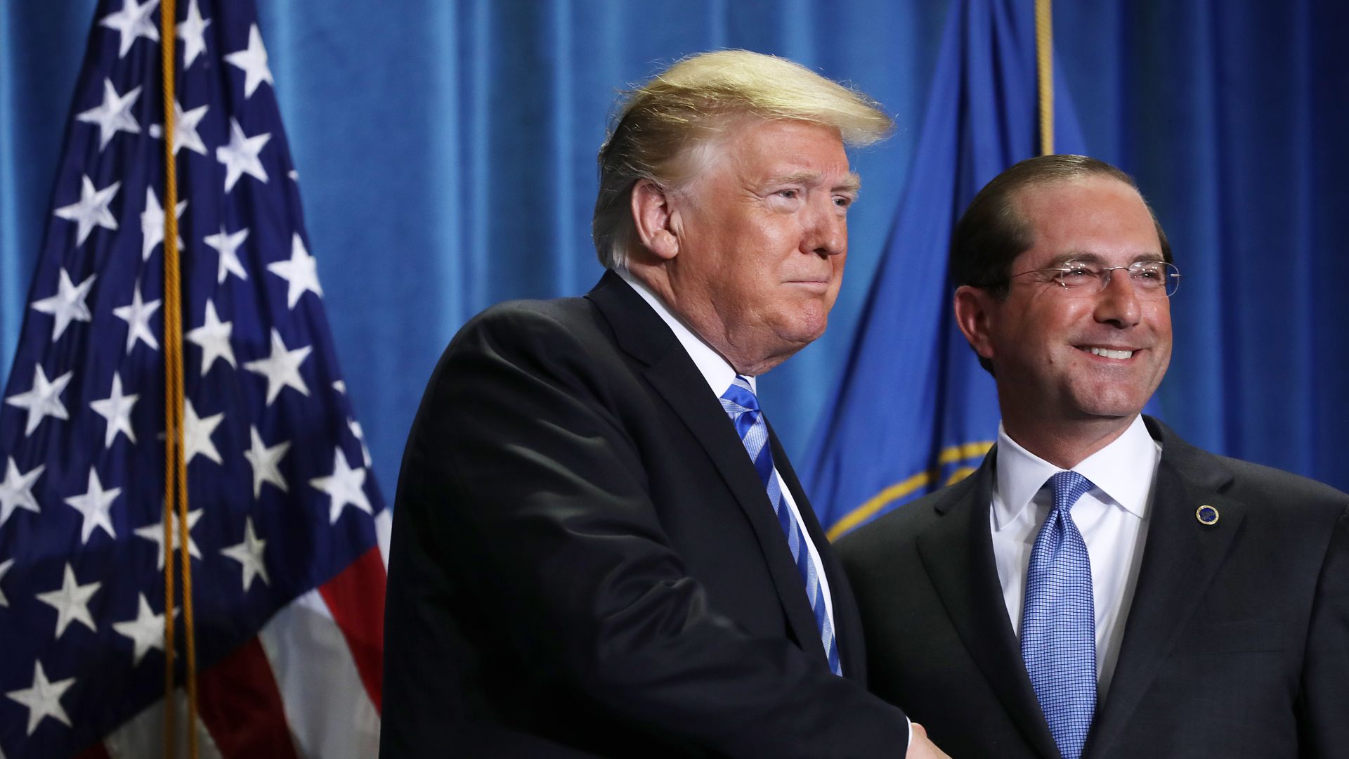 Trump with health and human services commissioner