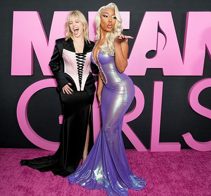 Reneé Rapp and Megan Thee Stallion at the Global Premiere of "Mean Girls." Photo: John Nacion/Getty Images for Paramount Pictures