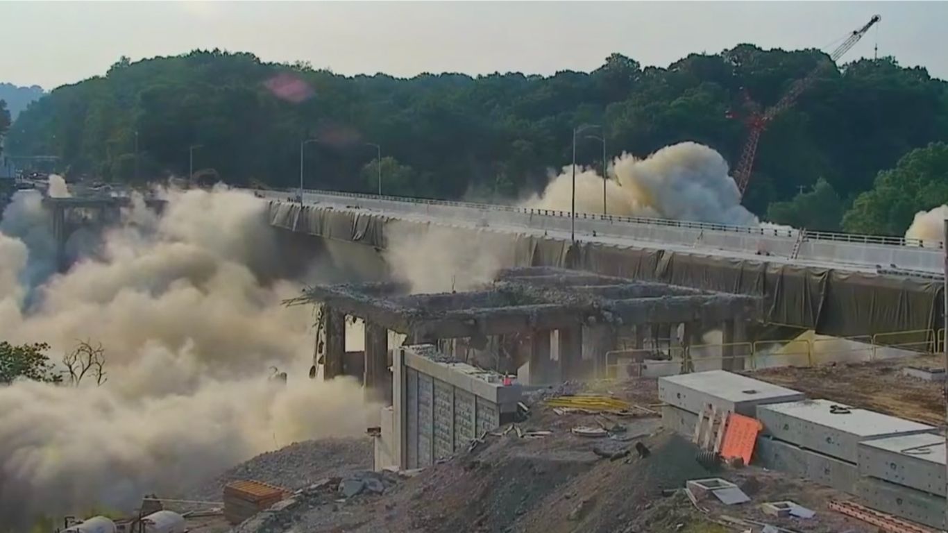 Commercial Street Bridge demolished in controlled blast