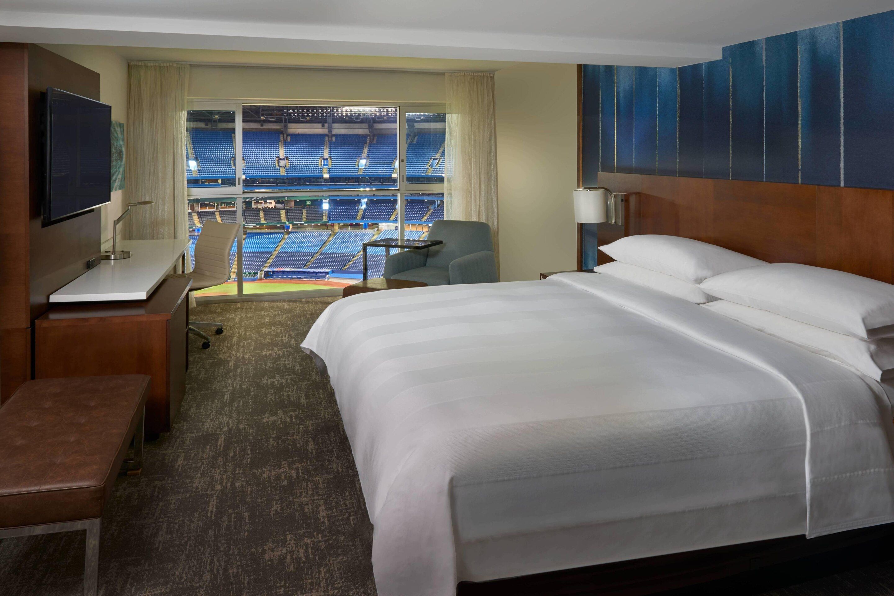 Hotel room with view of Rogers Centre