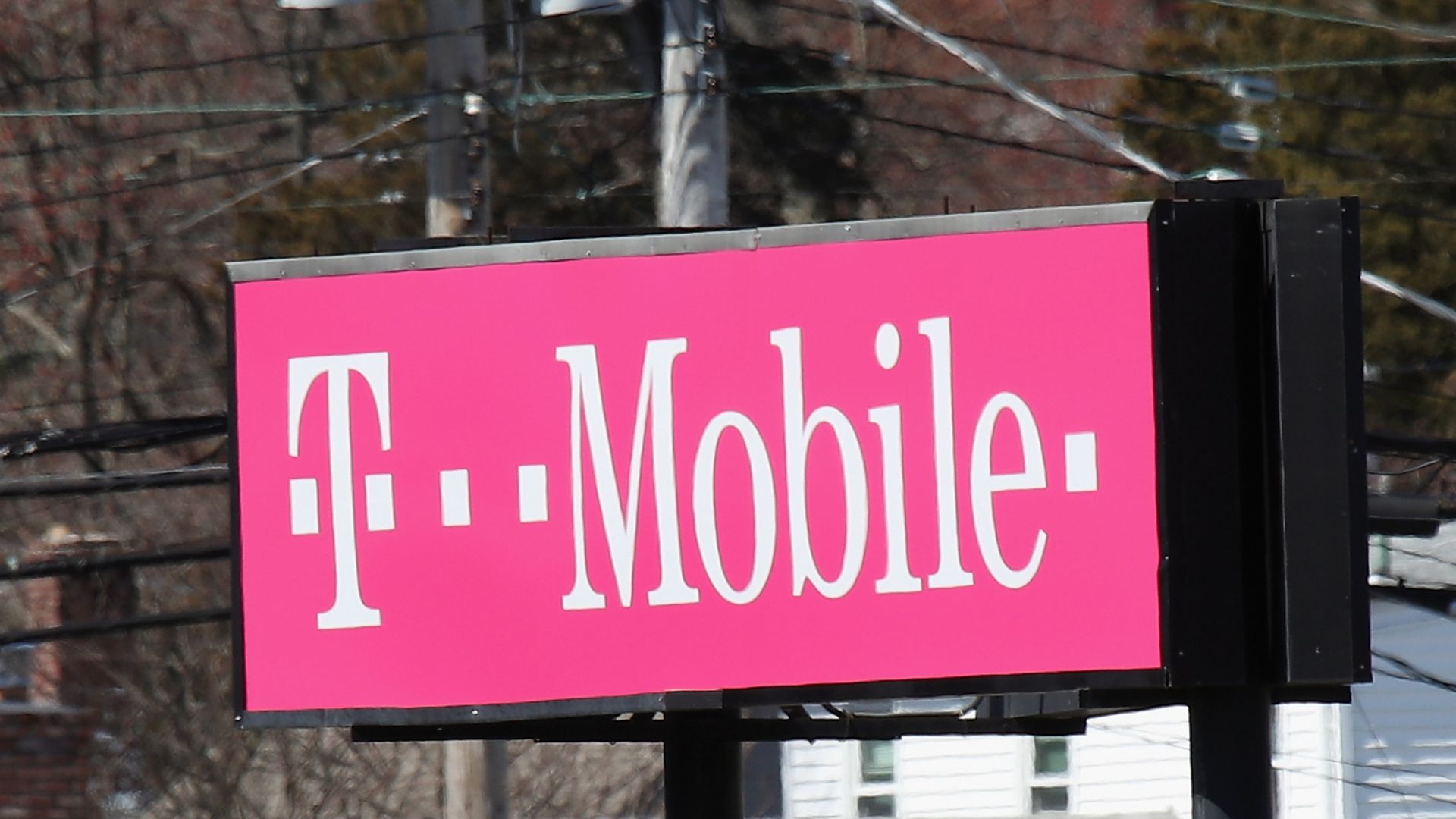 the T-mobile sign 
