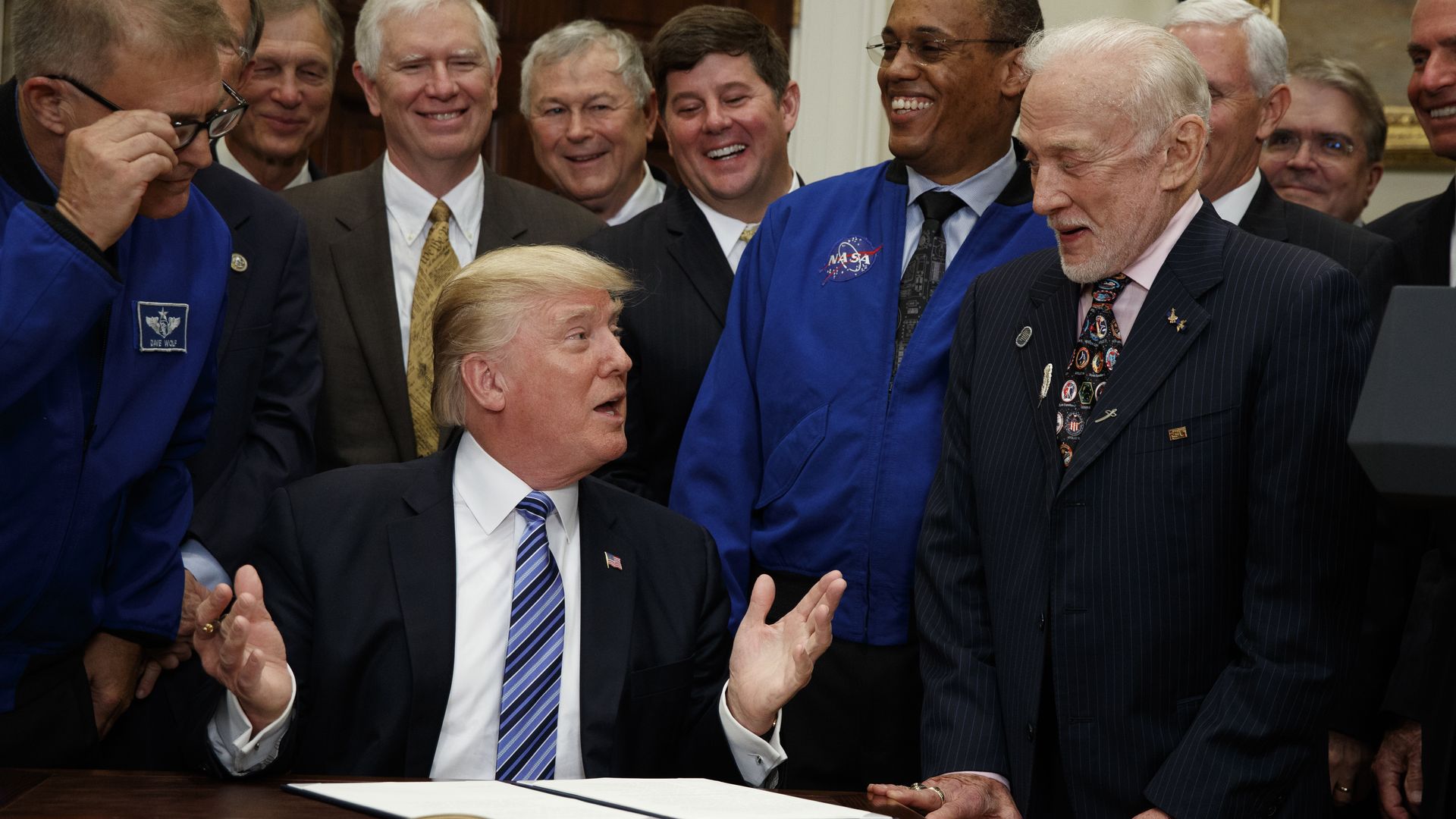 Trump and Buzz Aldrin
