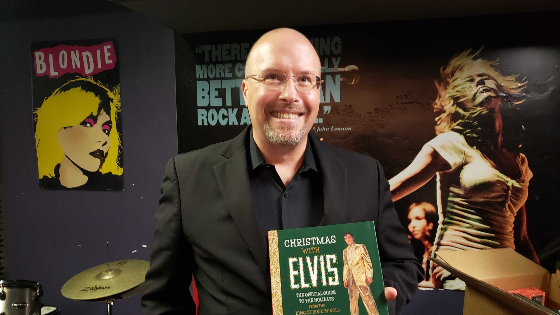 Author with a book.