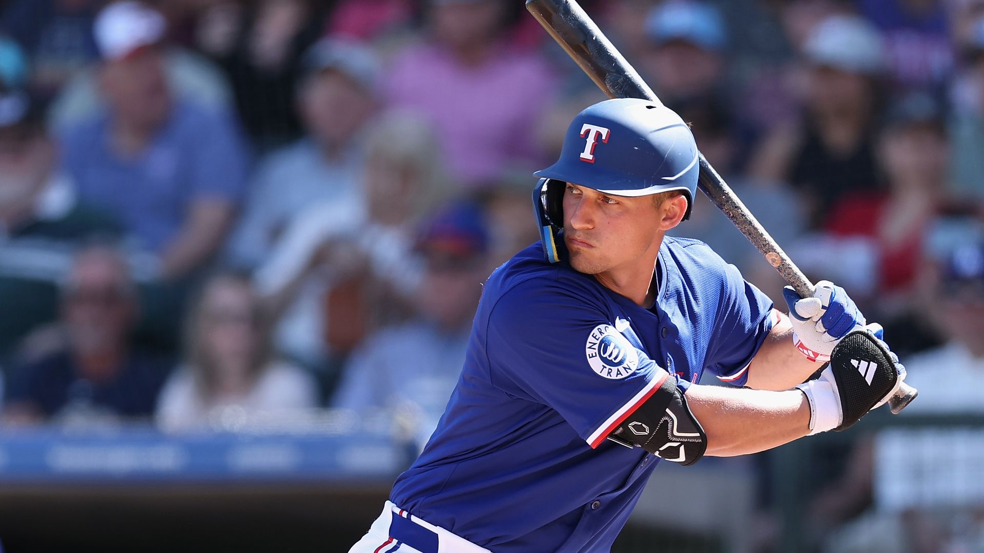 A photo of Texas Rangers Corey Seager batting