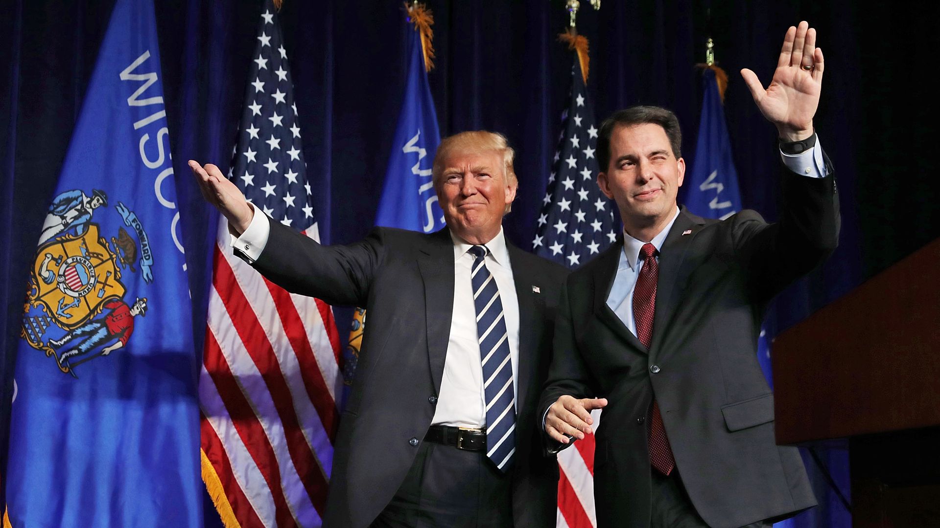 President Trump and Wisconsin Gov. Scott Walker