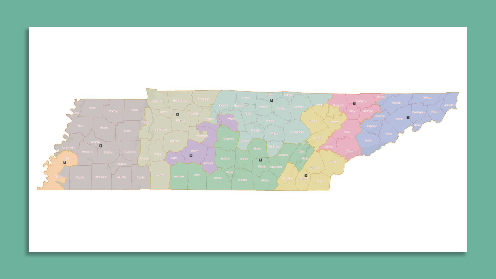 Tennessee's new congressional maps to split Nashville into a seahorse-looking district