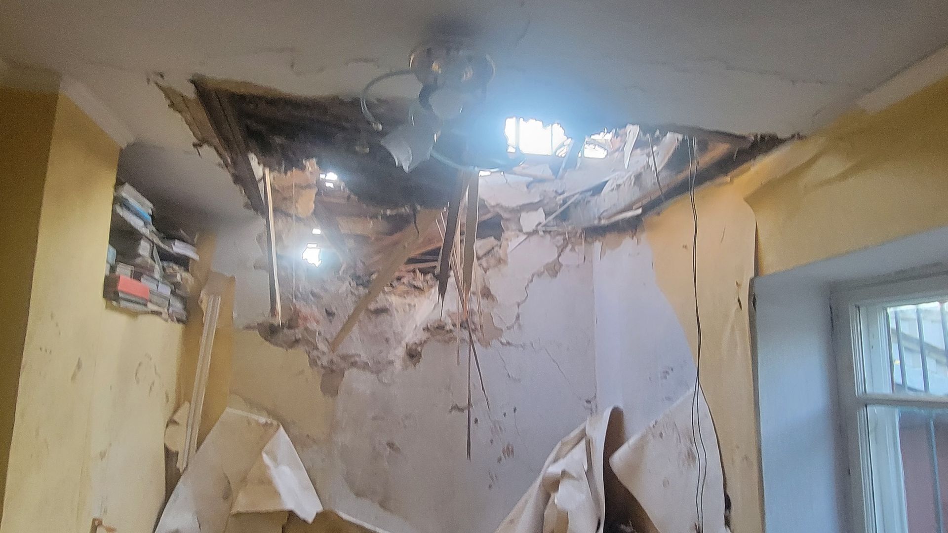  a building damaged during a Russian missile and drone strikes, amid Russia's attack on Ukraine, in Odesa, Ukraine July 18, 2023. Press Service of the the Operational Command South of the Ukrainian Armed Forces/Handout