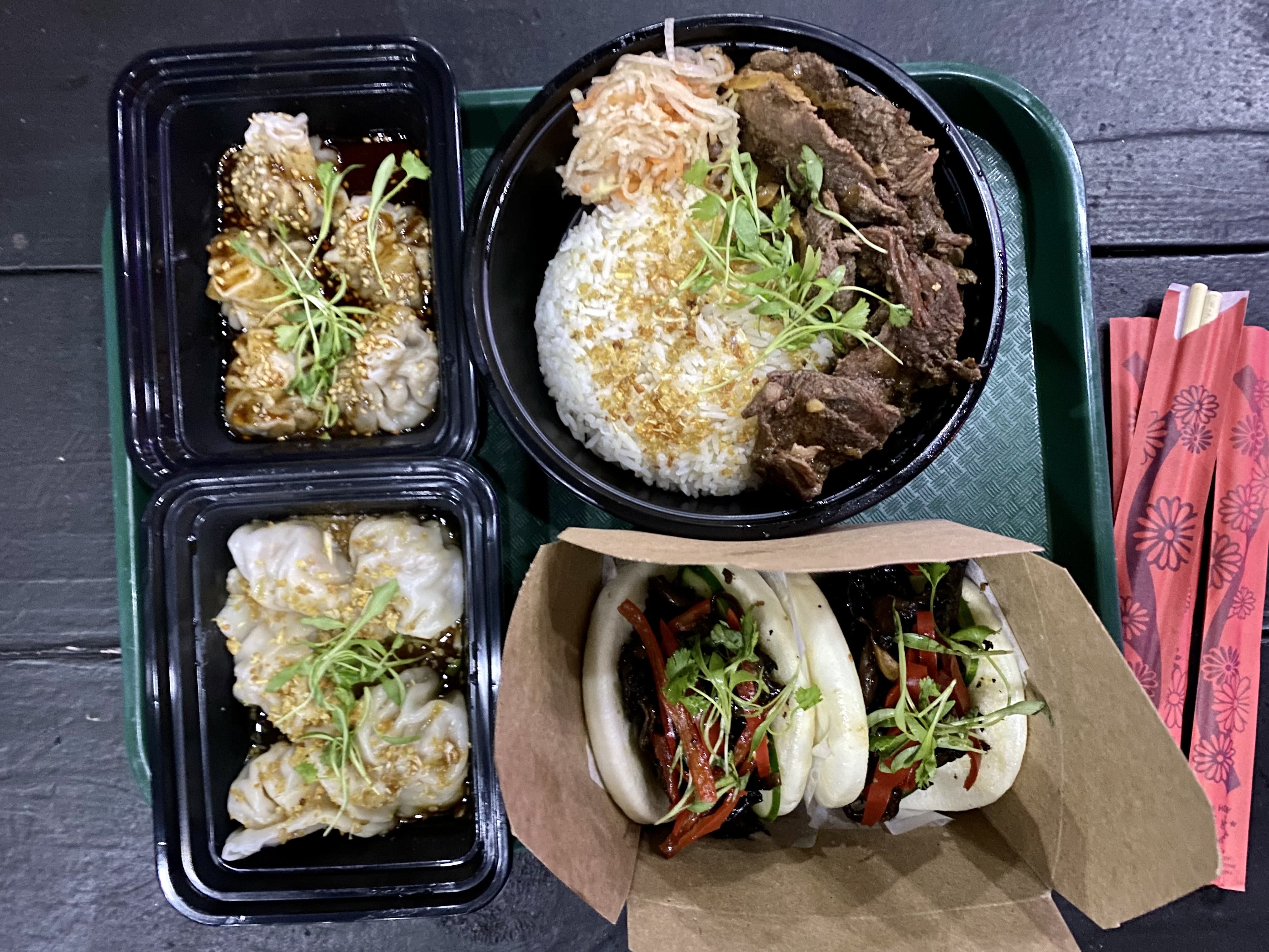Food from Lucky Tigre, a new Filipino restaurant in South Tampa.