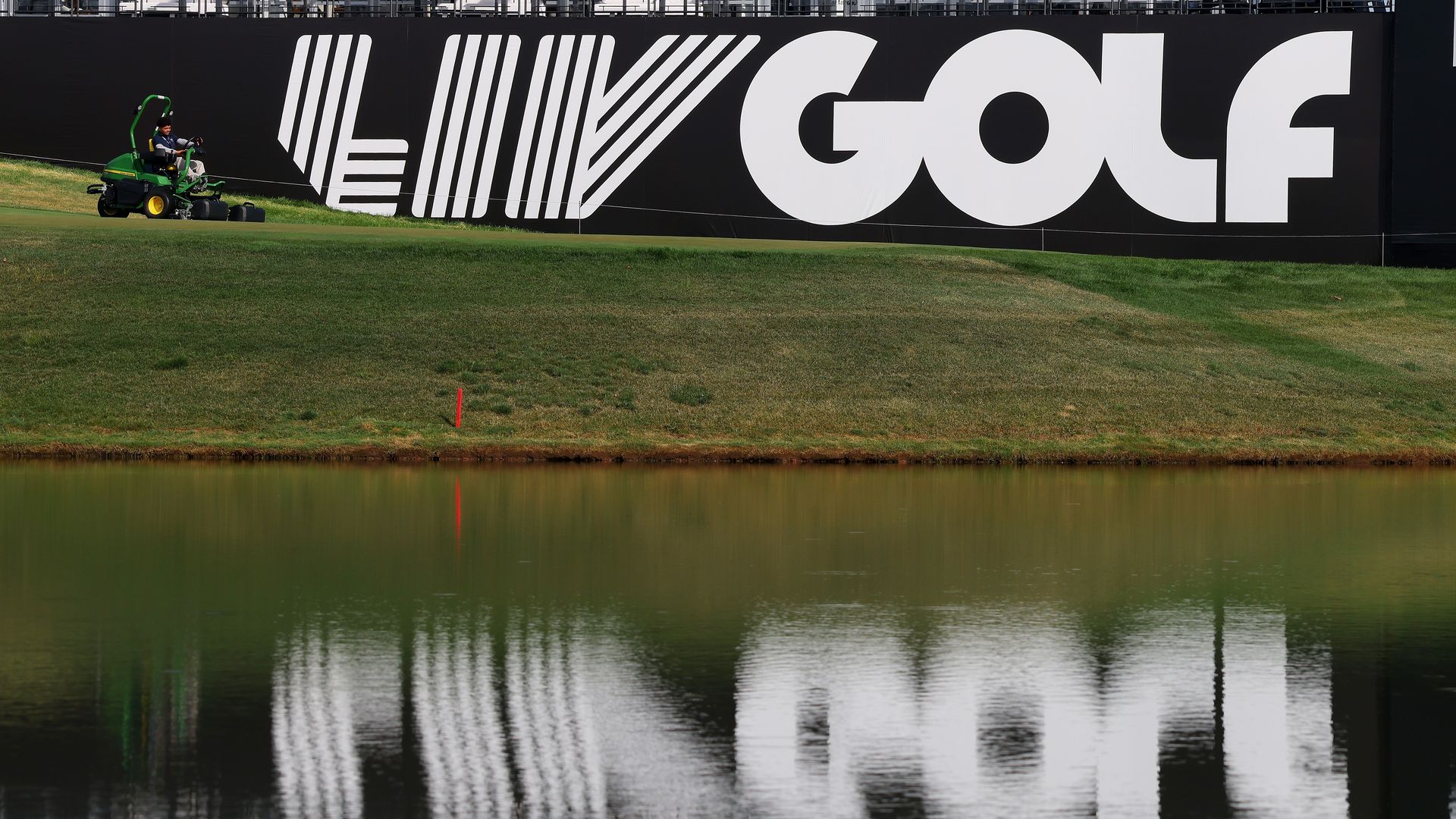 A general view of Trump National Golf Club during a practice round prior to the LIV Golf Invitational.