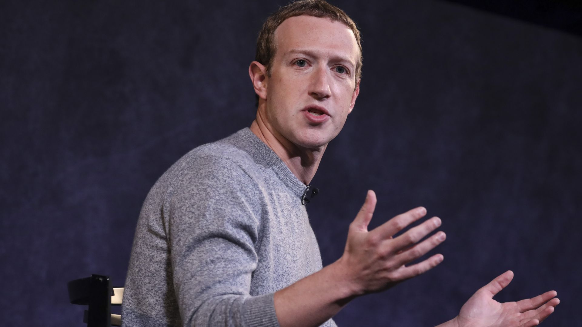 Facebook CEO Mark Zuckerberg speaks at an October event.