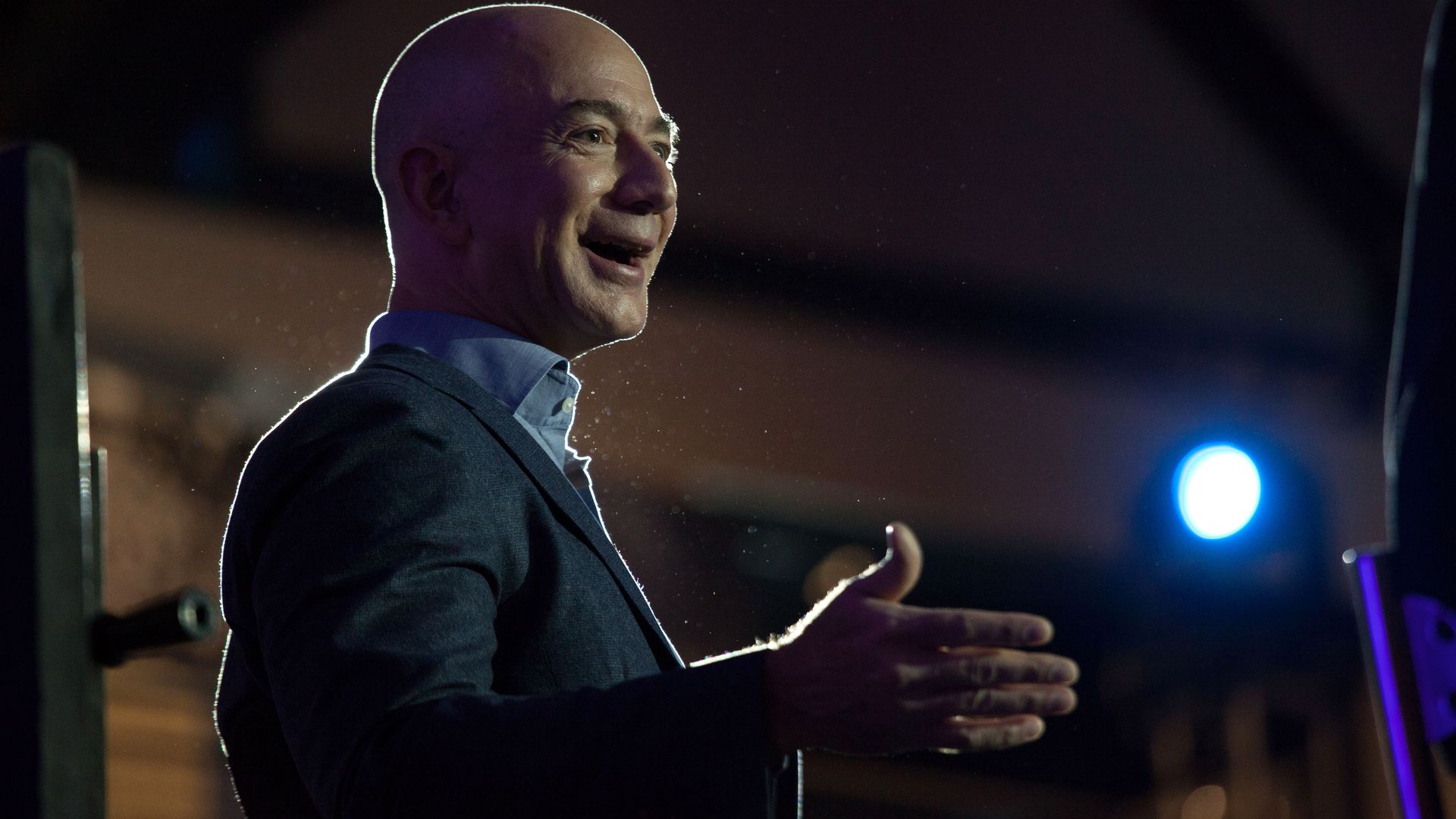 Amazon CEO Jeff Bezos smiling.